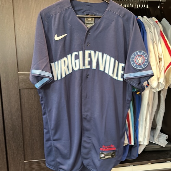 Chicago Cubs Wrigleyville City Connect Authentic Jersey - Navy Wrigley Field - Picture 1 of 7